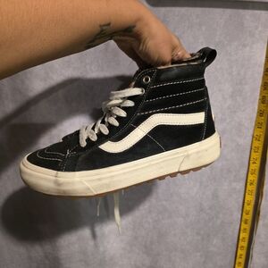 Vans Black and White High-Top Sneakers